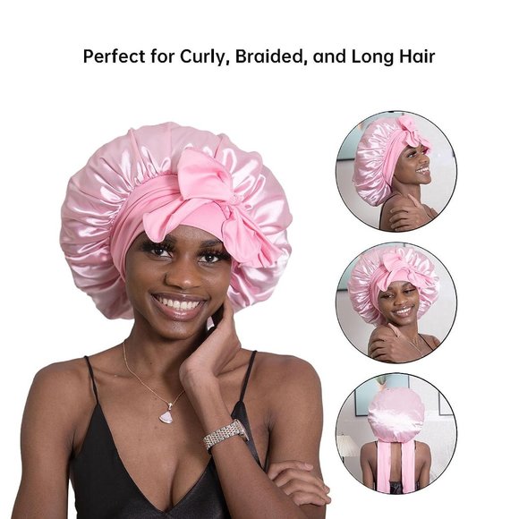Women Silk Sleeping Satin Hair Bonnet - Picture 5 of 7